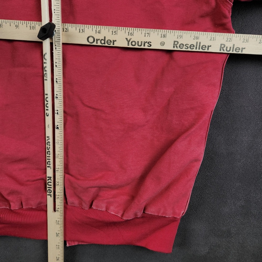 Carhartt Washed Duck Active Jacket Womens Medium 8 10 Crabapple Hooded WJ130-624 - Picture 10 of 12